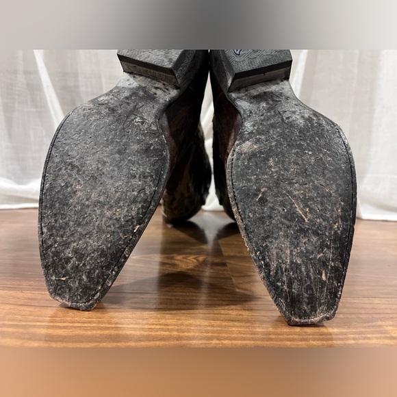 Yippy Kiyay Cowgirl BOOTS with Angel Wings and a CROSS Size 8 Brown Tan Gold - Picture 11 of 14